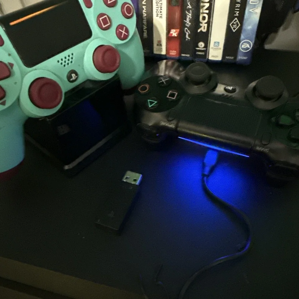 Sony PlayStation 4 Pro 1TB Console 2 Controllers, Headset, Charger Dock 10 Games